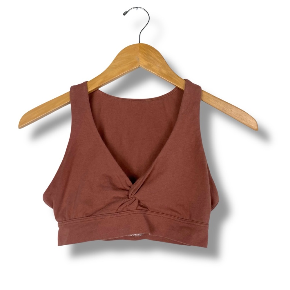 Aerie Chill Twist Front Bralette Mauve Pink Small Ballet Core Yoga Lounge - Picture 2 of 5